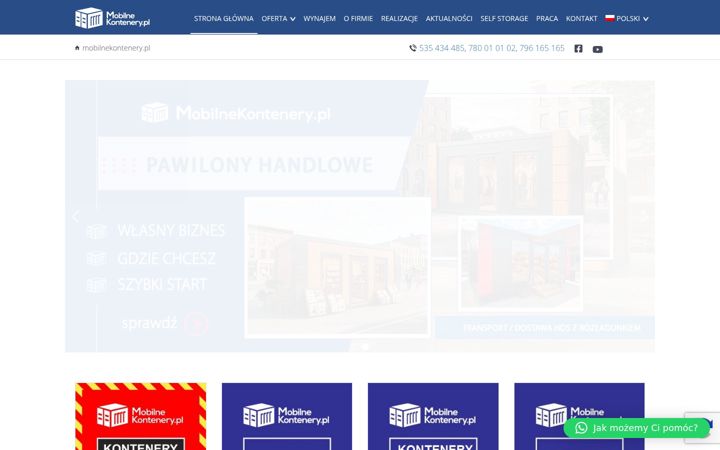 Screenshot von mobilnekontenery.pl