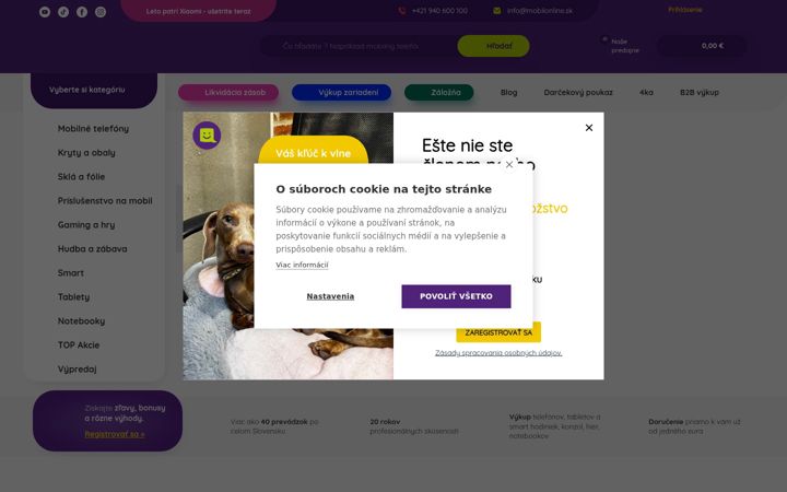 Screenshot of mobilonline.sk
