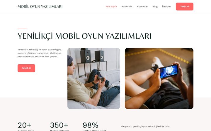 Screenshot of mobiloyunyazilimi.com