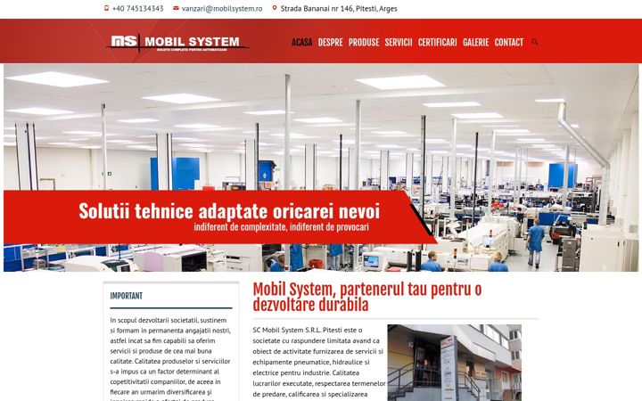Screenshot von mobilsystem.ro