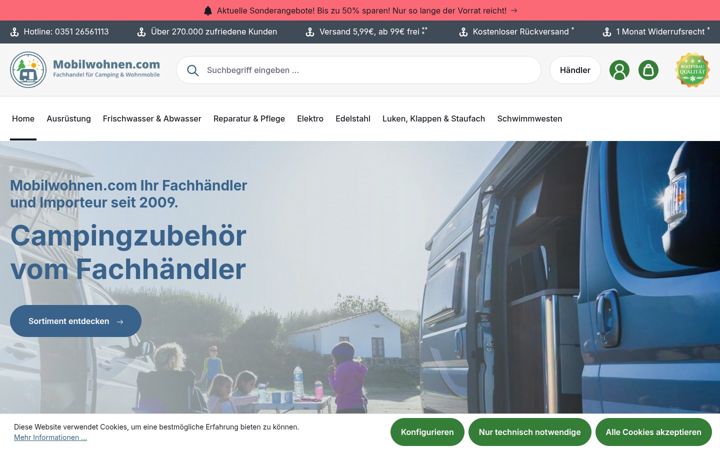 Screenshot of mobilwohnen.com