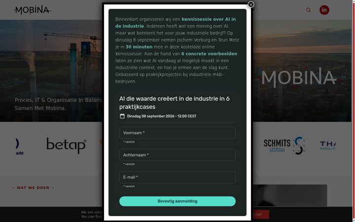 Screenshot of mobina-it.com