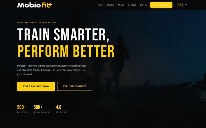 Screenshot of mobiofitplus-sa.com