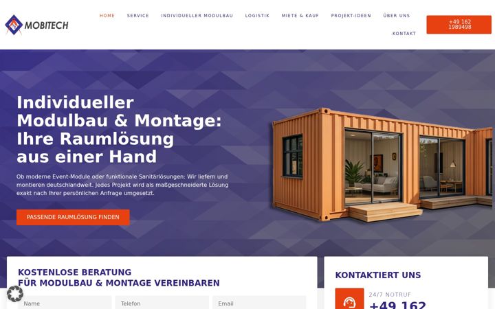 Screenshot von mobitech-beis.de