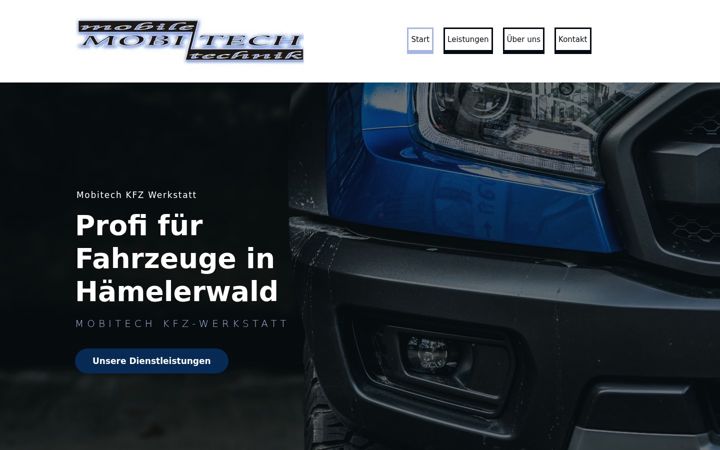 Ekrano kopija mobitech-kfz.de