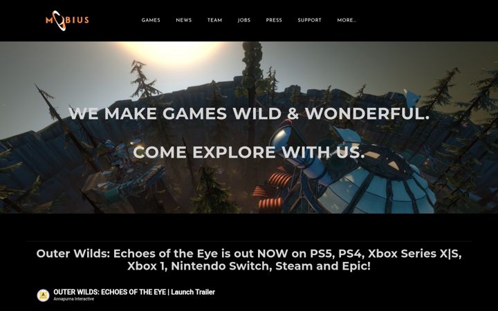 Screenshot of mobiusdigitalgames.com