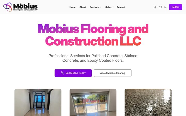 Screenshot of mobiusflooring.com