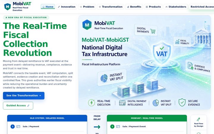 Screenshot of mobivat.com