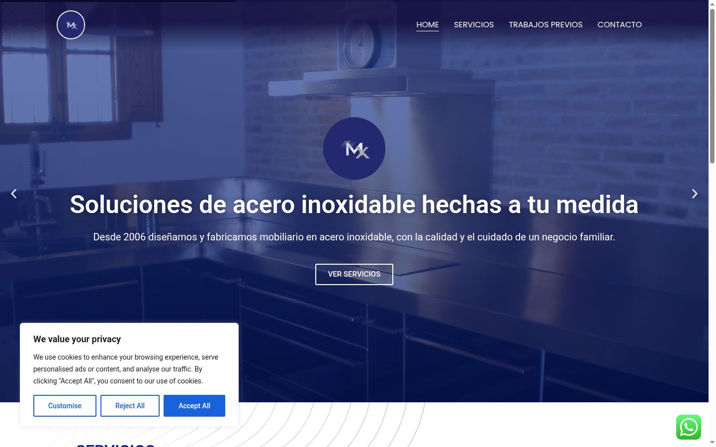Screenshot of the consent banner shown before any interaction