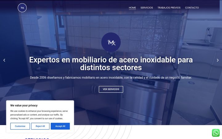 Screenshot of mobleinox.com