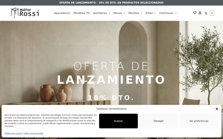 Screenshot of moblesrossi.com