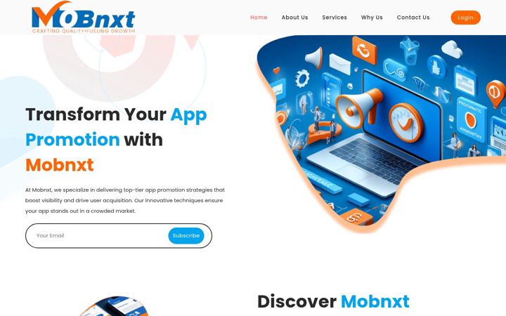 Screenshot of mobnxt.com