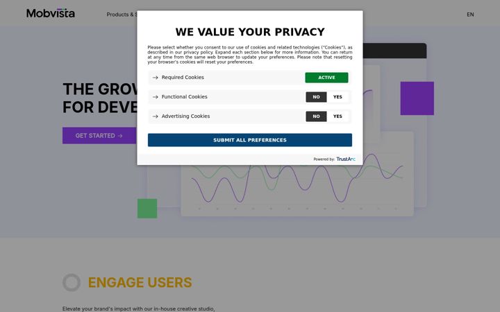 Screenshot di mobvista.com