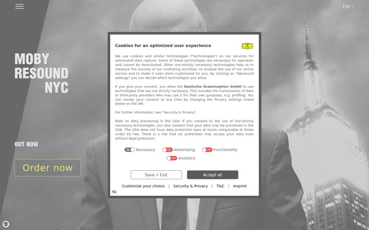 Screenshot of moby-reprise.com