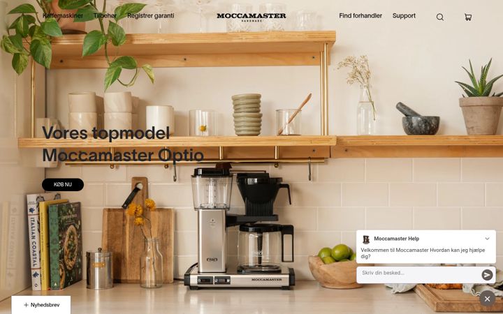 Screenshot of moccamaster.com