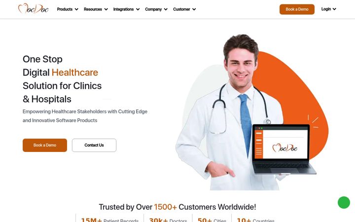 Screenshot of mocdoc.com