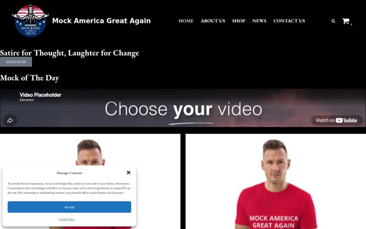 Screenshot of mockingthetruth.com