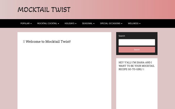 Screenshot of mocktailtwist.com