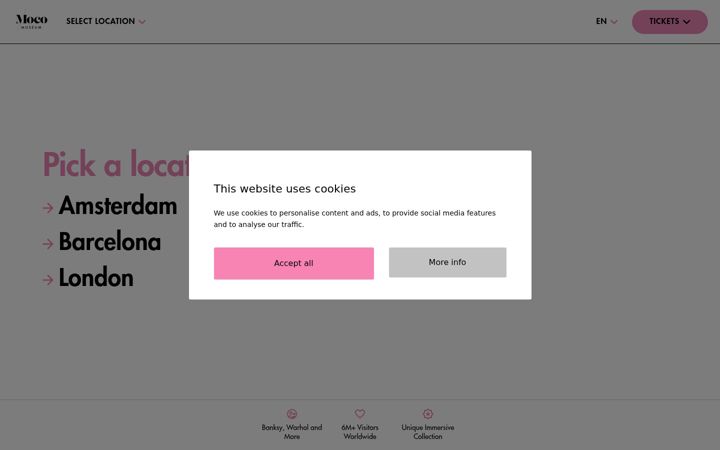Screenshot of mocomuseum.com
