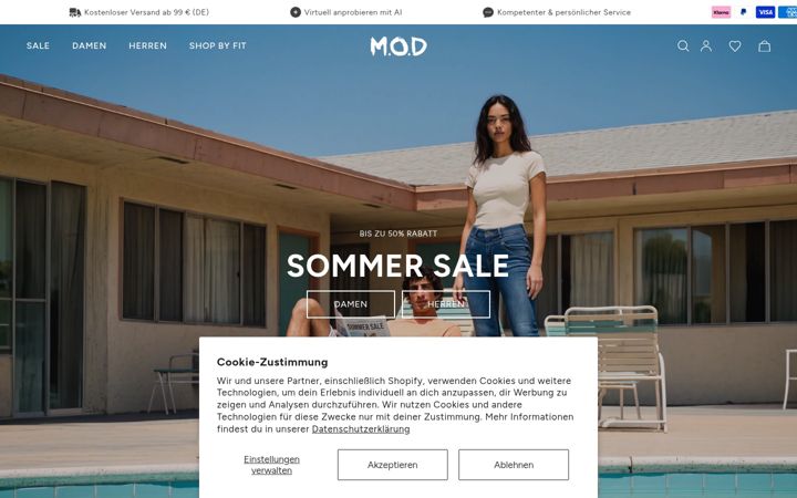 Screenshot of mod-denim.com