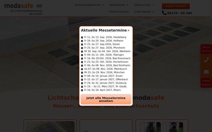 Skjermbilde av moda-safe.de