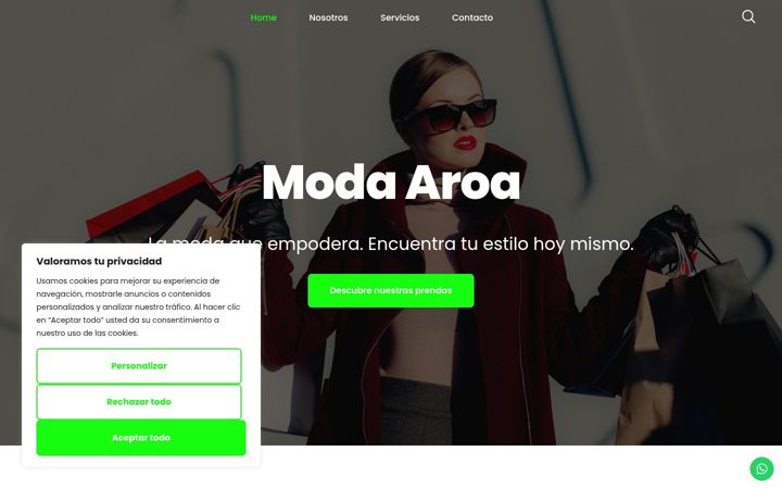 Screenshot of modaaroa.com