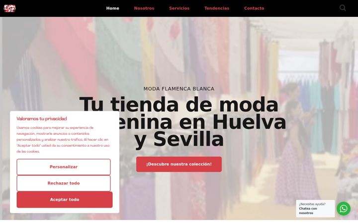 Screenshot of modaflamencablanca.com