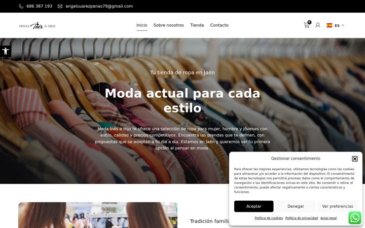 Screenshot of modainesehijo.com
