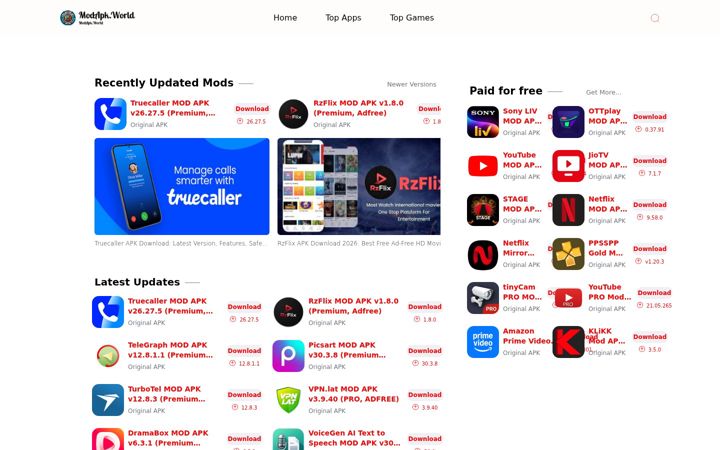 Screenshot of modapk.world