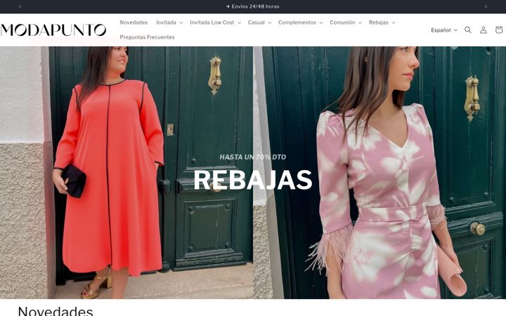 Screenshot of modapuntoshop.com