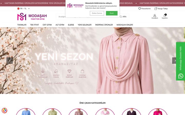 Екранна снимка на modasahtesettur.com