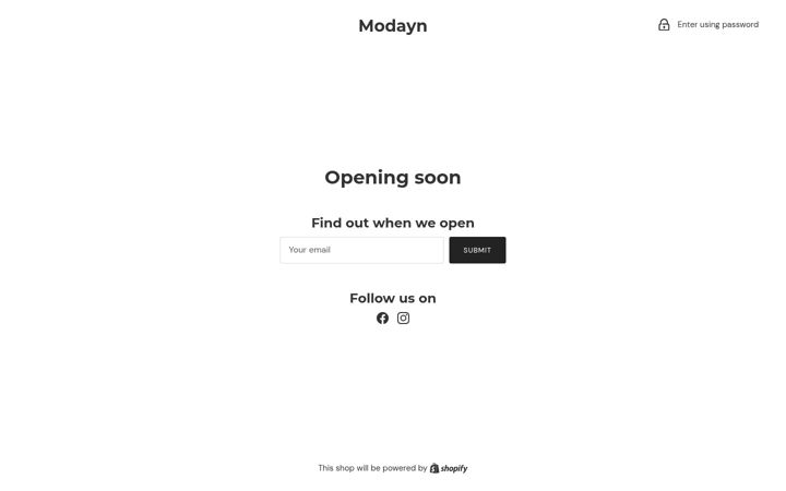 Screenshot of modayn.com
