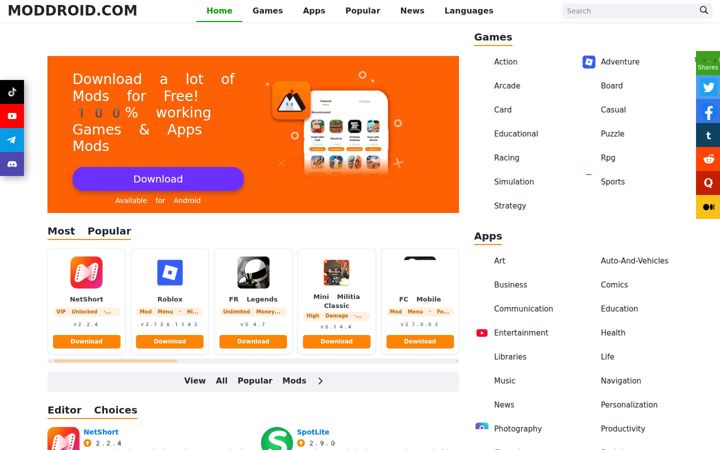 Screenshot of moddroid.com