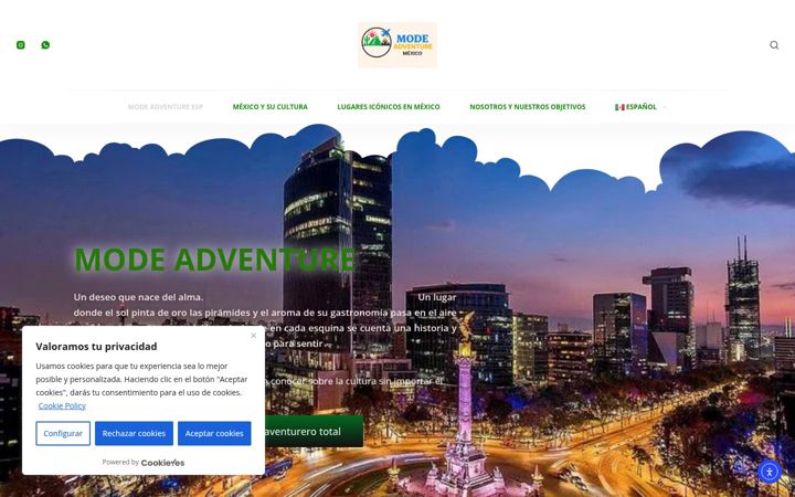 Screenshot of modeadventure.com