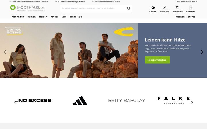 Screenshot of modehaus.de