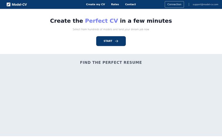 Screenshot of model-cv.com
