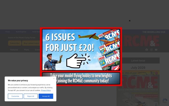 Screenshot of modelflying.co.uk