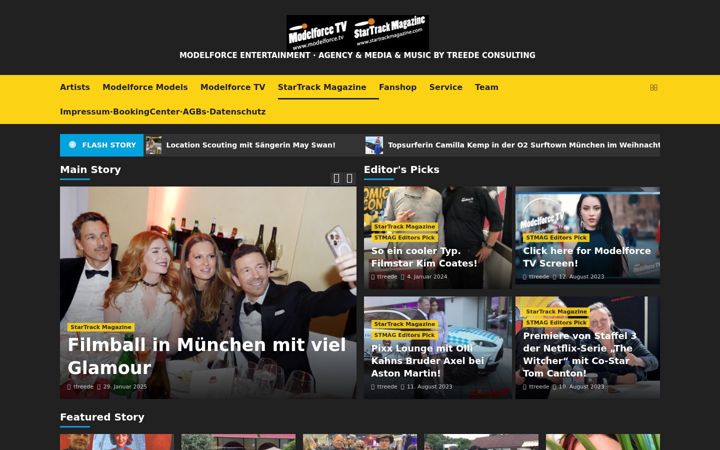 Screenshot of modelforcetv.com