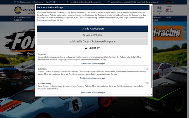 Screenshot of modellbau-berlinski.de