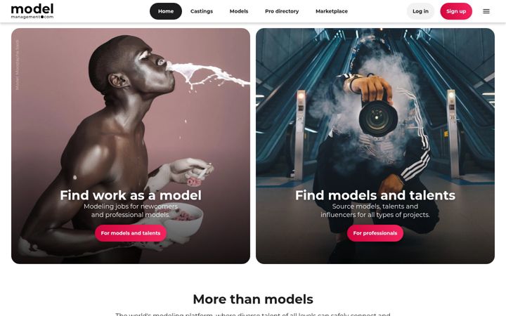 Screenshot of modelmanagement.com