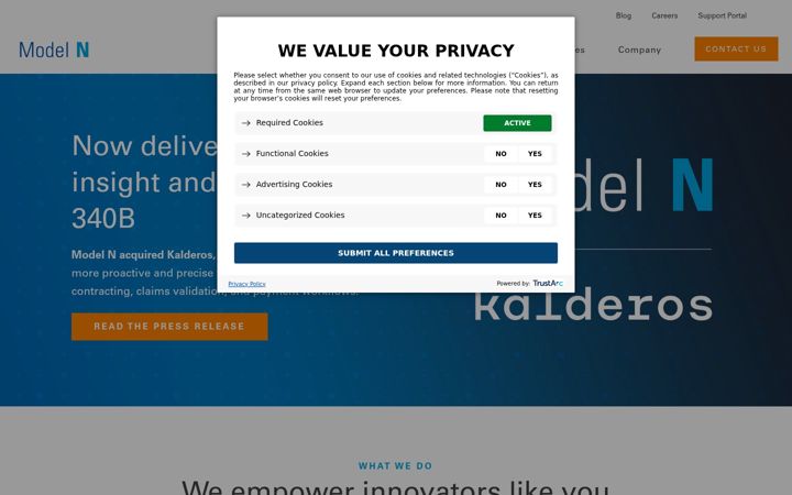 Screenshot of modeln.com