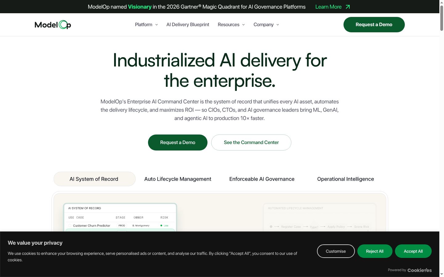 Screenshot del banner di consenso mostrato prima di qualsiasi interazione