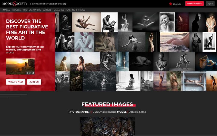 Screenshot of modelsociety.com