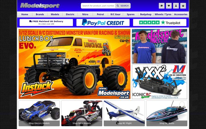 Screenshot of modelsport.co.uk