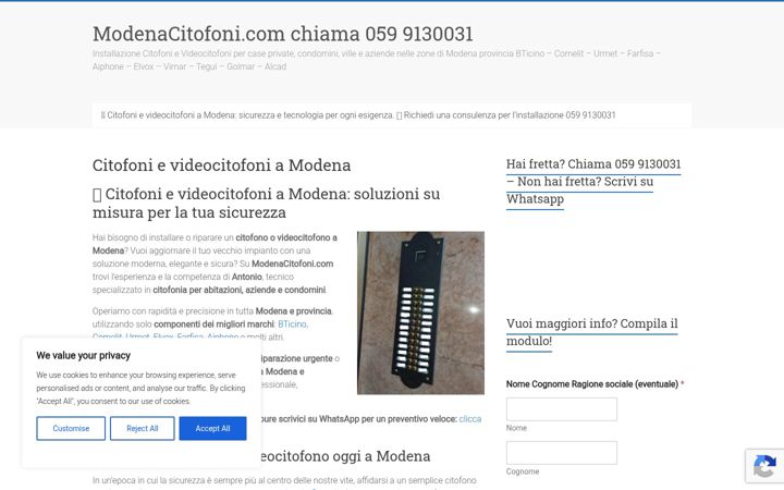 Screenshot of modenacitofoni.com