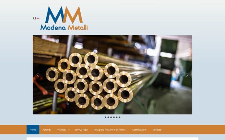 Skærmbillede af modenametalli.com