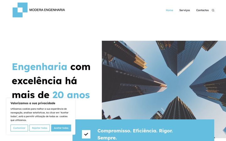 Screenshot of modera-engenharia.com