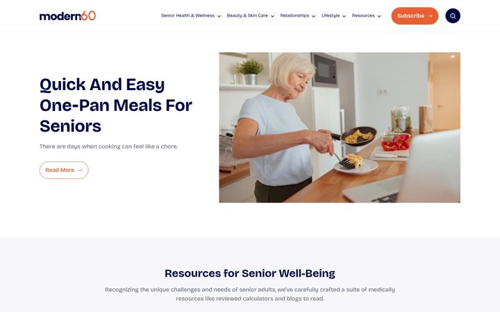 Screenshot of modern60.com