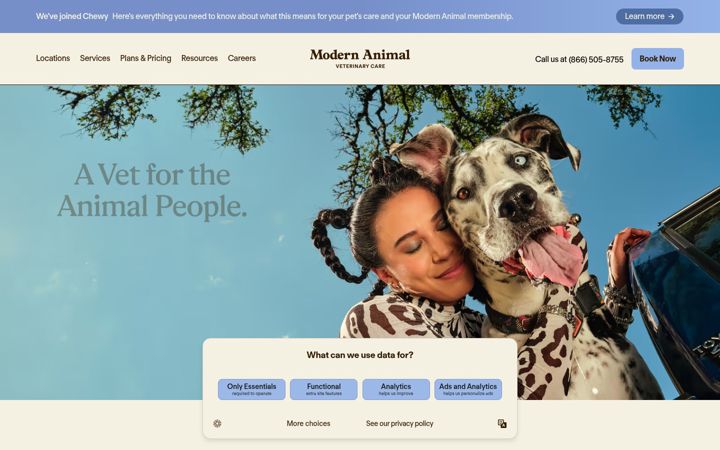 Screenshot of modernanimal.com