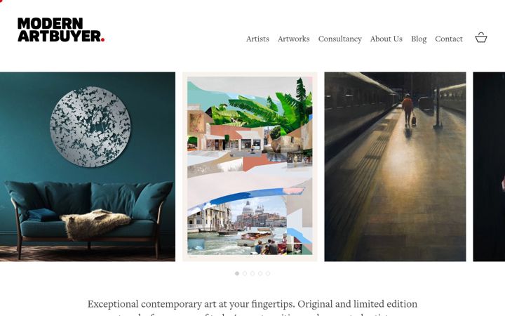 Screenshot of modernartbuyer.com